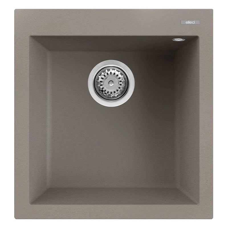 Lavello Elleci Incasso 1 vasca 47x50 Quadra 102 Keratek Plus Grigio Dove Grey LKQ10293