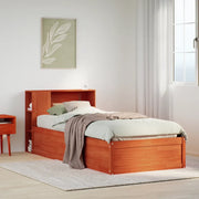 Letto senza Materasso Marrone Cera 75x190 cm in Legno di Pino 3323442