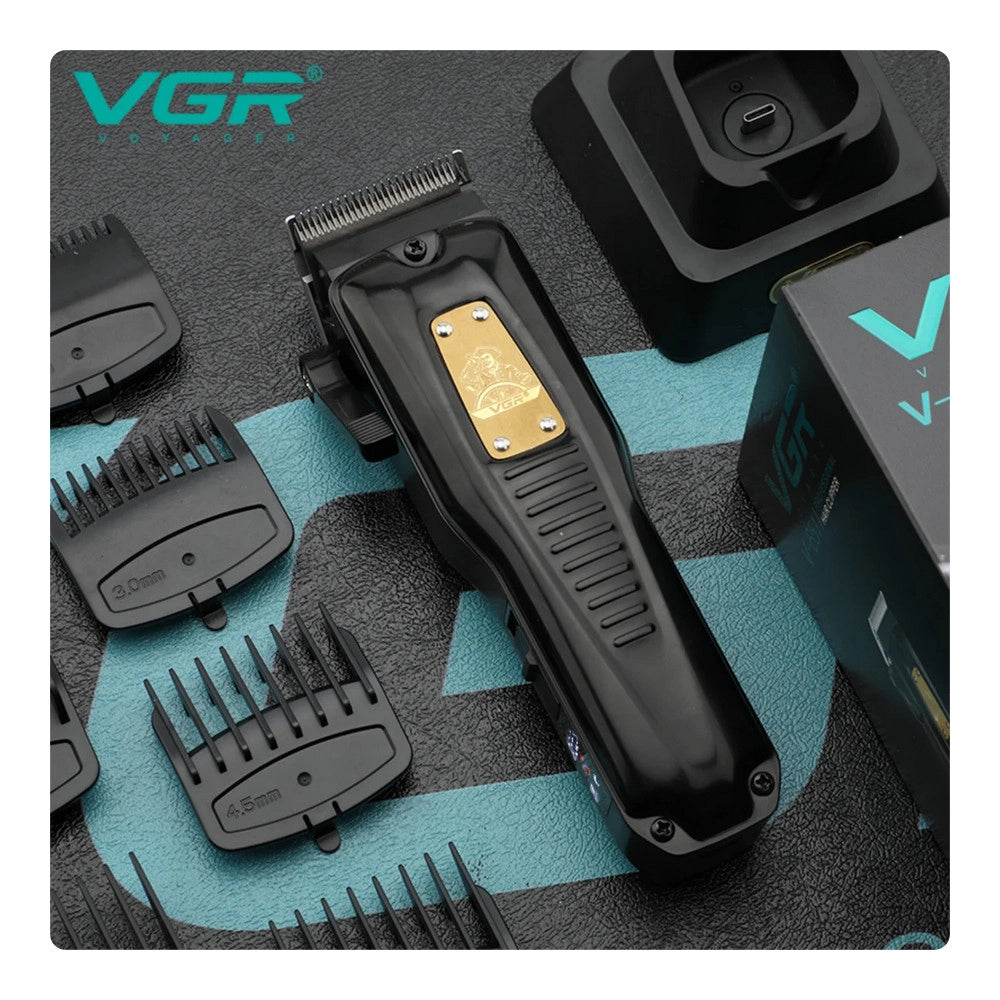Trade Shop - Tagliacapelli Uomo A Zero Professionale Regolabarba Ricaricabile Batteria Vgr651 -