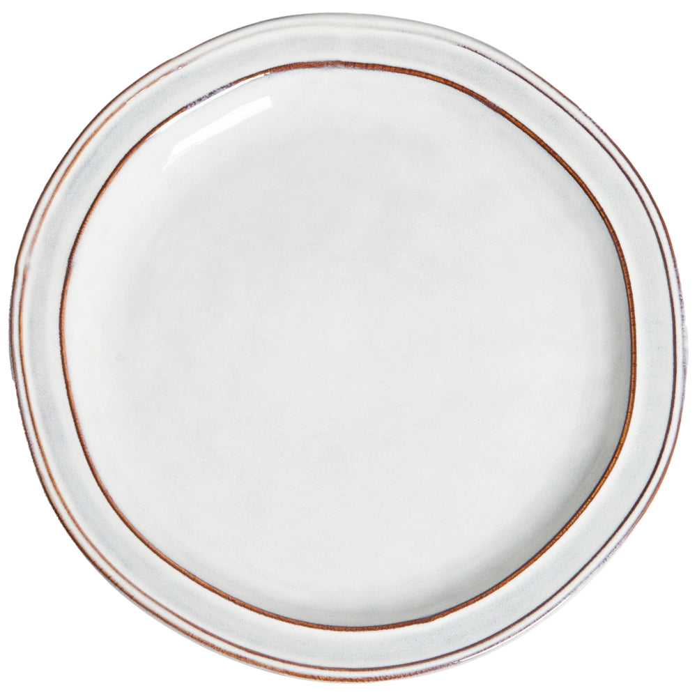 Set di 24 stoviglie in gres caolino grigio chiaro lavorato a mano con smalto reattivo Cucina Sala da pranzo