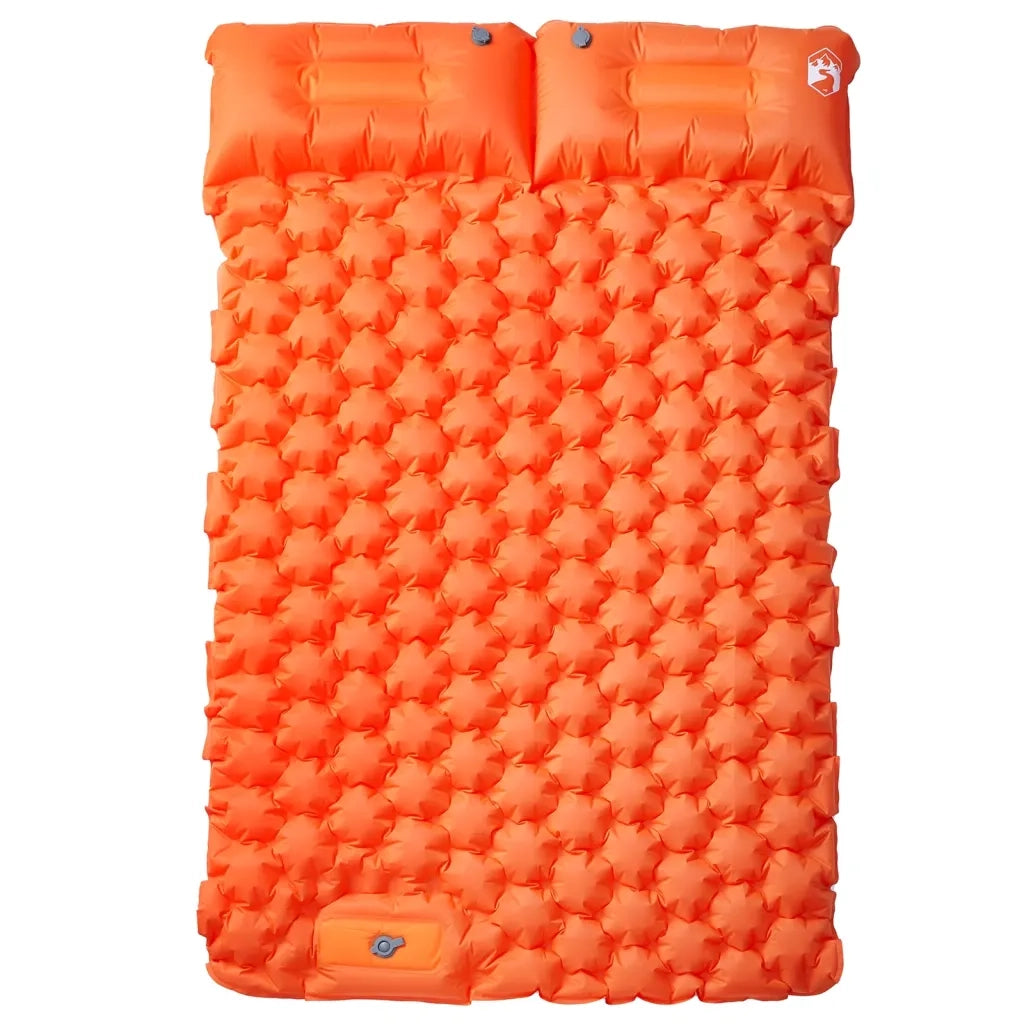 Materasso Campeggio Autogonfiabile con Cuscini 2Persone Arancio CFW5391525