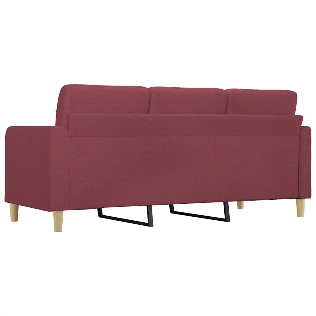 Divano | Divano da soggiorno | Sofa a 3 Posti Rosso Vino 180 cm in Tessuto