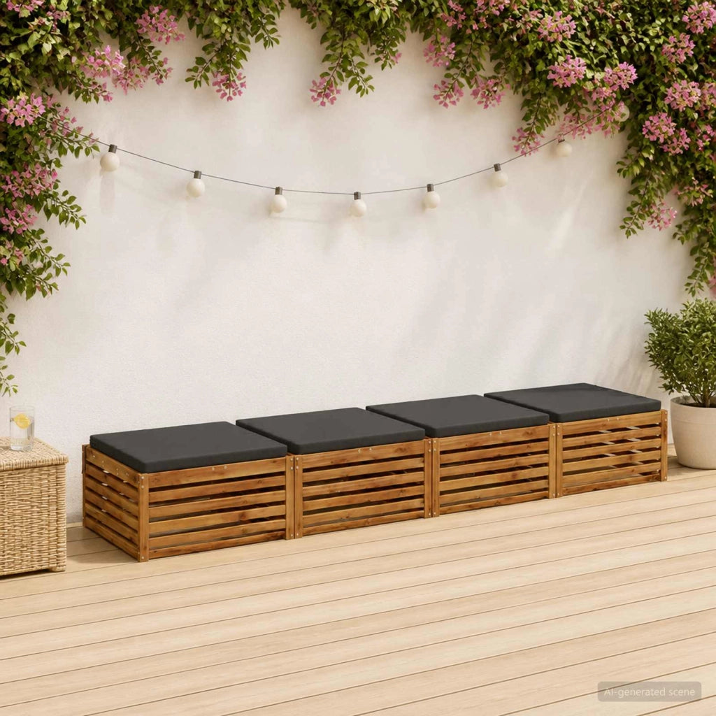 Cuscini per Sedia in 4 Pezzi SOEST 4 pz 100% Poliestere 945016