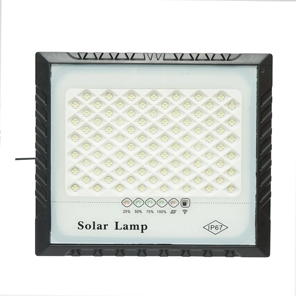 Proiettore led 100W con pannello solare 15W, batteria 15000mAh e telecomando IP67