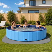 Tappetino per piscina 49 pz Ø 408 cm Rotondo Schiuma EVA Grigio 42042643