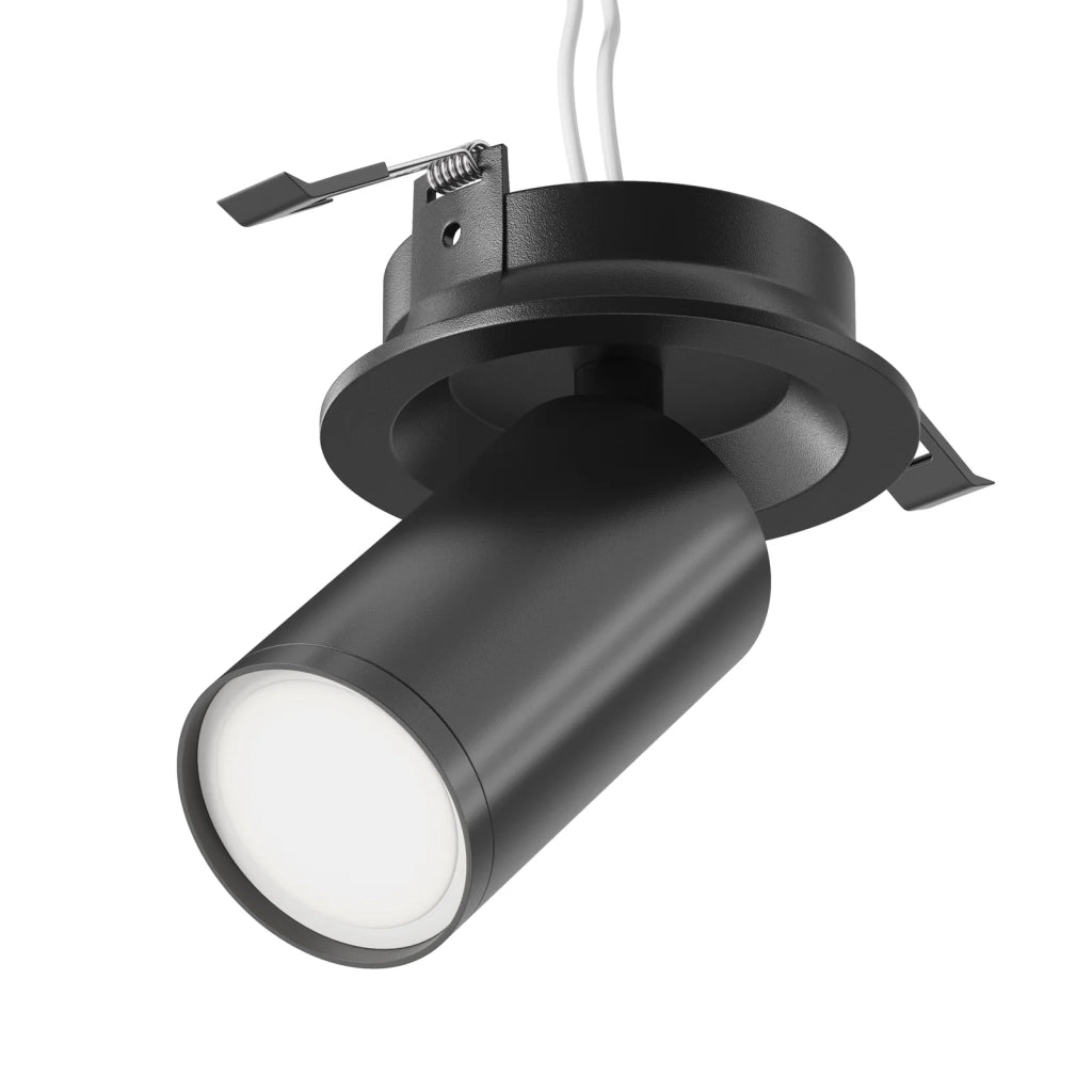 Maytoni lampada da incasso moderna FOCUS S 1 luce GU10 nero metallo