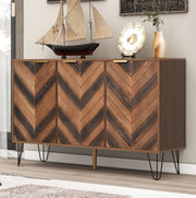 Credenza moderna a 3 ante 120 cm effetto legno