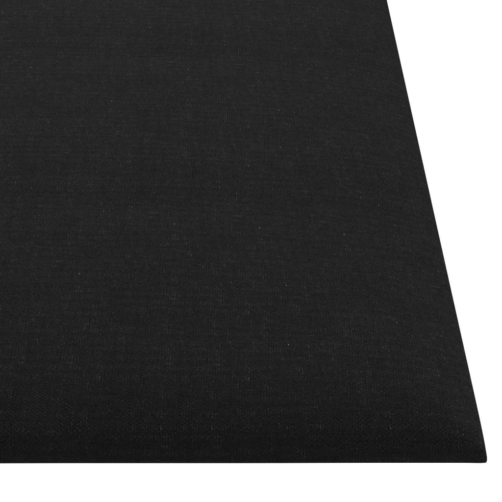 Testiera | Testata da Parete 12 pcs Nero 30 x 30 cm Tessuto