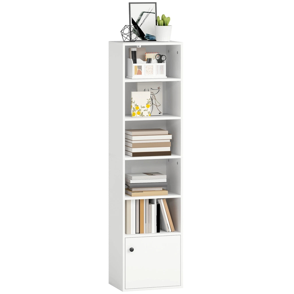 Libreria 6 ripiani con ante e scaffali regolabili ¨C Xylo ¨C Bianco 40x30x156 cm