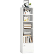 Libreria 6 ripiani con ante e scaffali regolabili ¨C Xylo ¨C Bianco 40x30x156 cm
