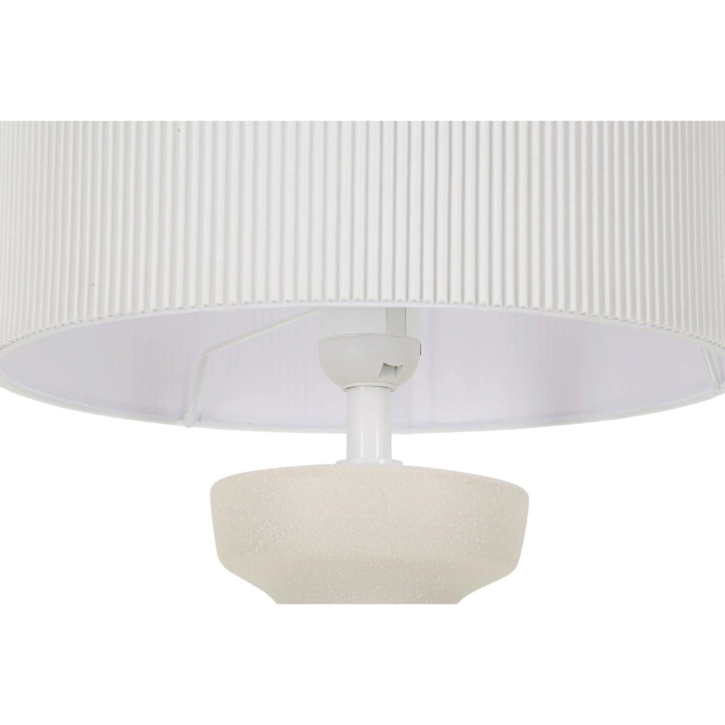 Lampada da tavolo Tribal in ceramica bianca e oro