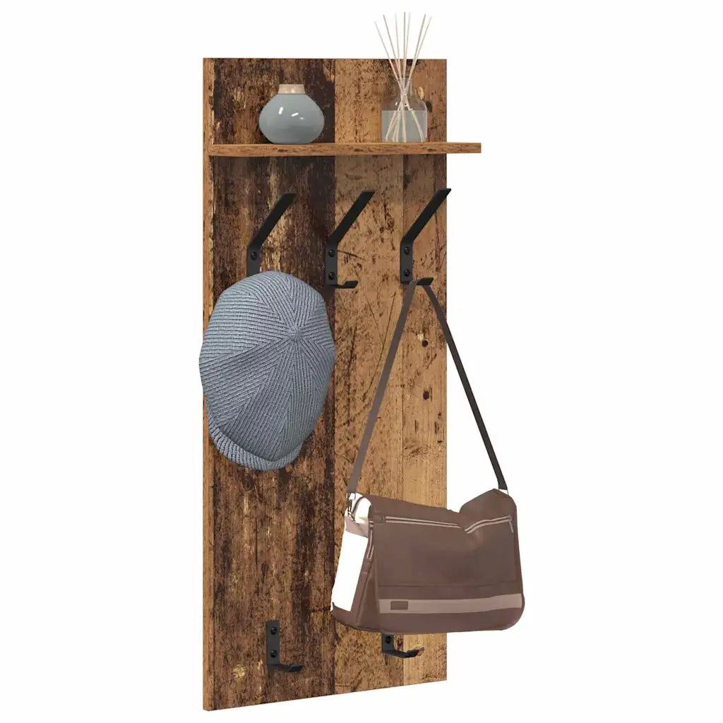 Appendiabiti a muro Legno vecchio 40 x 10 x 90 cm CFW9814487