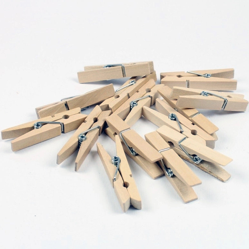Trade Shop - 45pz Molletta 2.5mm Legno Bomboniere Biglietti Laurea Compleanno Decorazione Foto -
