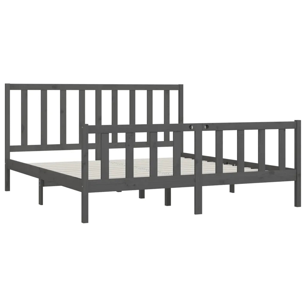 Giroletto Grigio in Legno Massello 200x200 cm 3106855