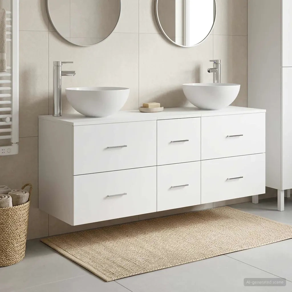 Set di Armadi da Bagno 3 pz Bianco 49,5 x 41 x 64,5 cm 3405811