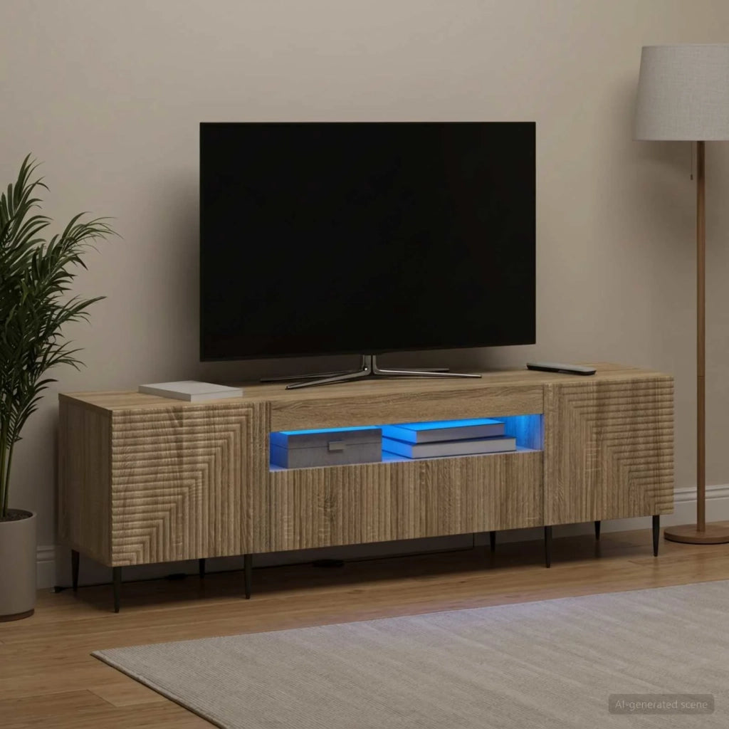 Mobile TV LED Rovere Sonoma Legno ingegnerizzato 896907
