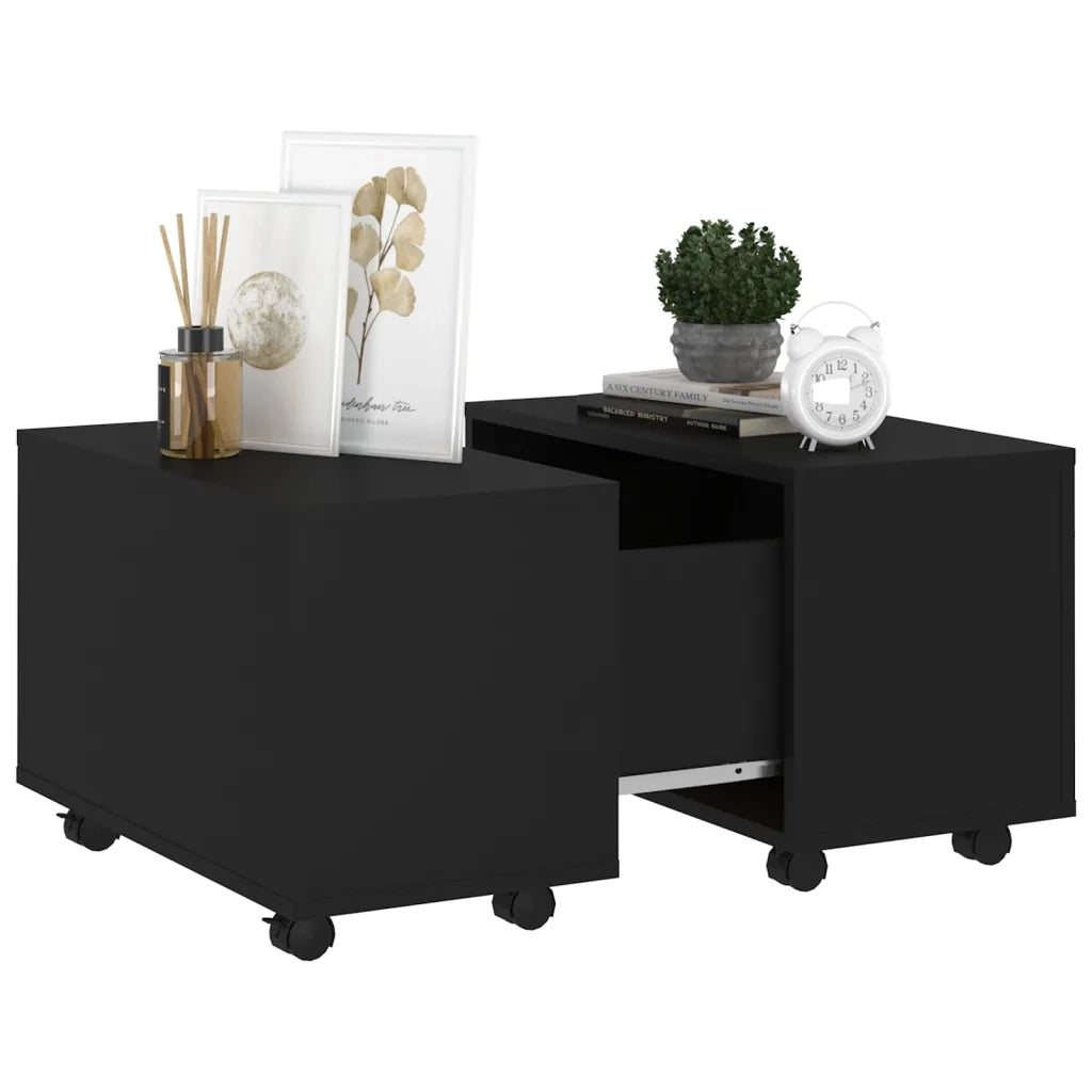 Tavolino da Salotto Nero 60x60x38 cm in Legno Multistrato 806859