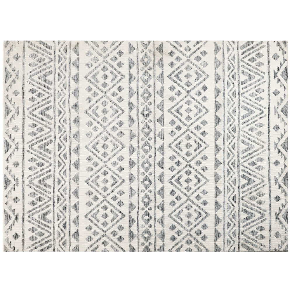 Tappeto area Beige Grigio Poliestere 300 x 400 cm Motivo geometrico Tinta unita Tappeto soggiorno moderno minimalista