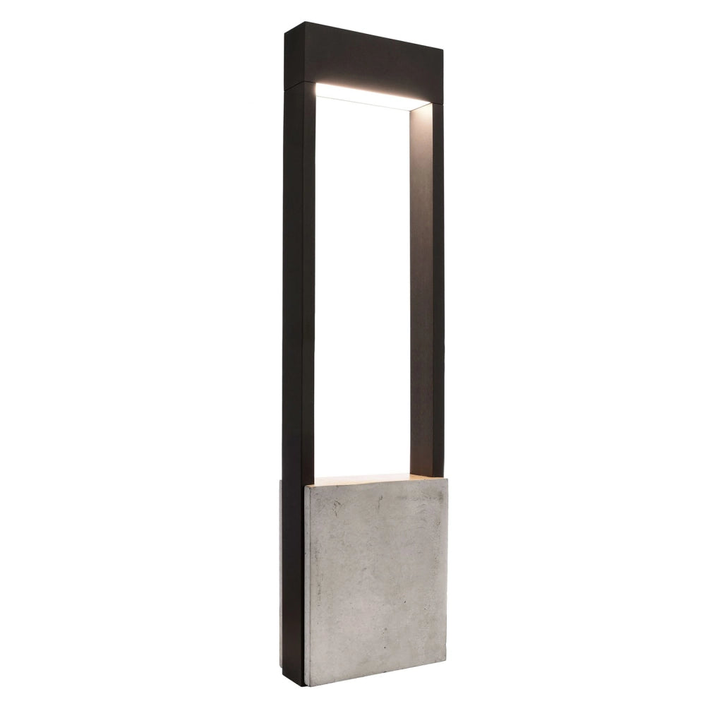 CHERTAN Lampione 60cm LED 12W alluminio cemento pietra IP54 luce esterni giardino viale 230V MISURA 60CM