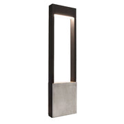 CHERTAN Lampione 60cm LED 12W alluminio cemento pietra IP54 luce esterni giardino viale 230V MISURA 60CM