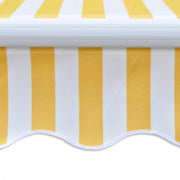 Tenda da Sole Pieghevole Motorizzata 600 cm Gialla/Bianca 276278