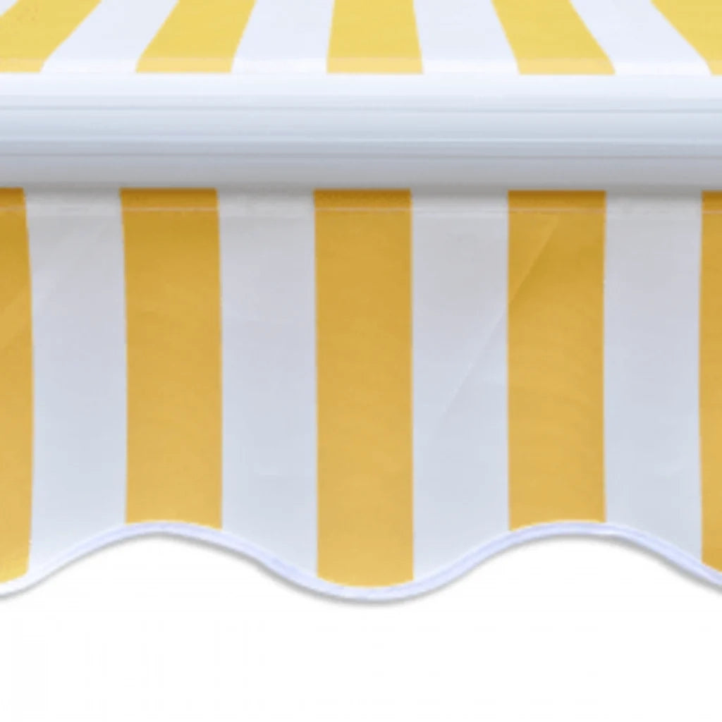 Tenda da Sole Pieghevole Motorizzata 600 cm Gialla/Bianca 276278