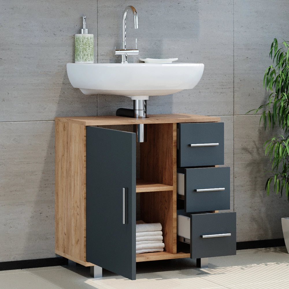 Vicco Mobile sottolavabo per bagno Quercia dorata 60 x 60 cm