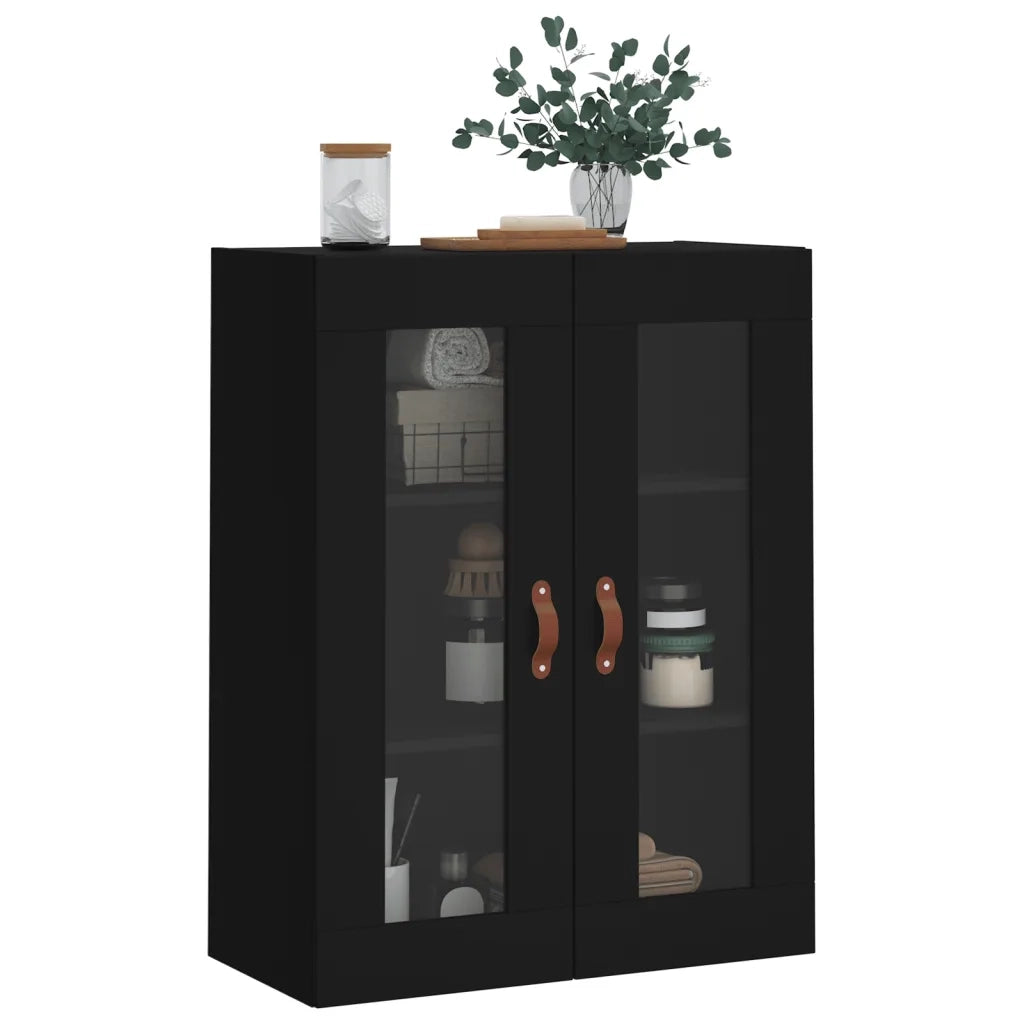 Mobile a Parete Nero 69,5x34x90 cm 828453