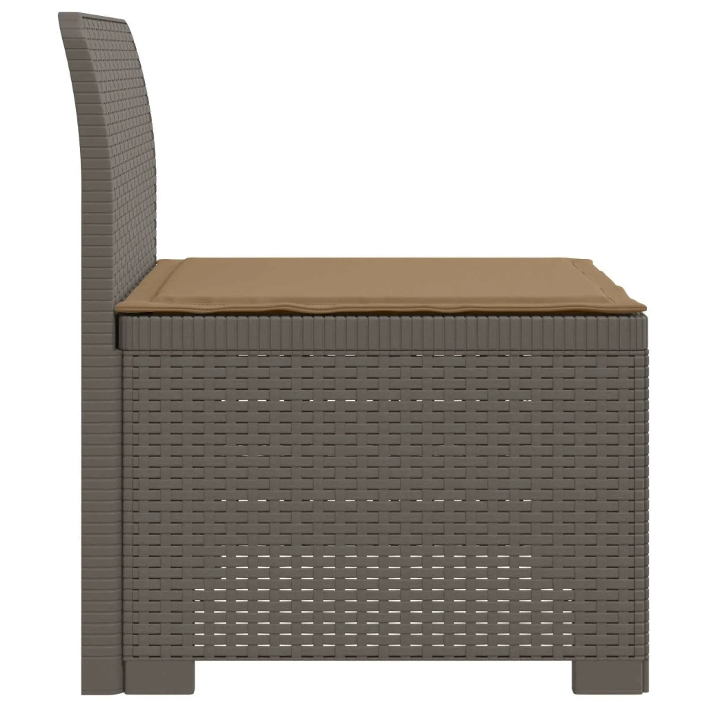 Divano da esterno-Divano da Giardino a 1 Posto con Cuscino Aspetto Rattan PP 593167