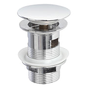 Piletta di scarico universale click clack con troppopieno tappo cromato