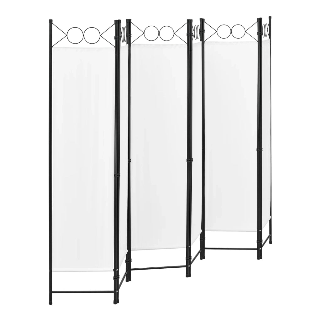 Schermo divisorio per la privacy a 6 pannelli 171 x 240 cm bianco 03_0008069