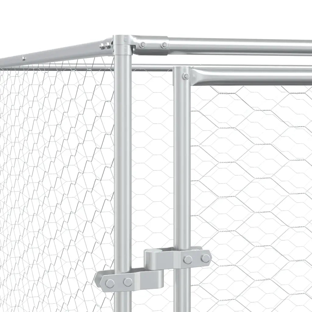 Cuccia per Cani da Esterno Argento 2x6x2 m Acciaio Zincato CFW4100318