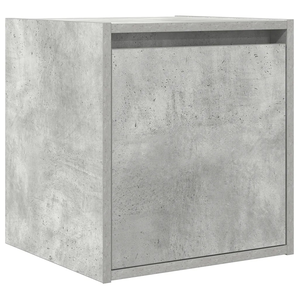 Comodini a Muro 2 pz Grigio Cemento 38x34x40 cm 861236
