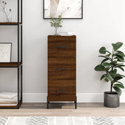 Credenza Rovere Marrone 34,5x34x90 cm in Legno Multistrato 828619