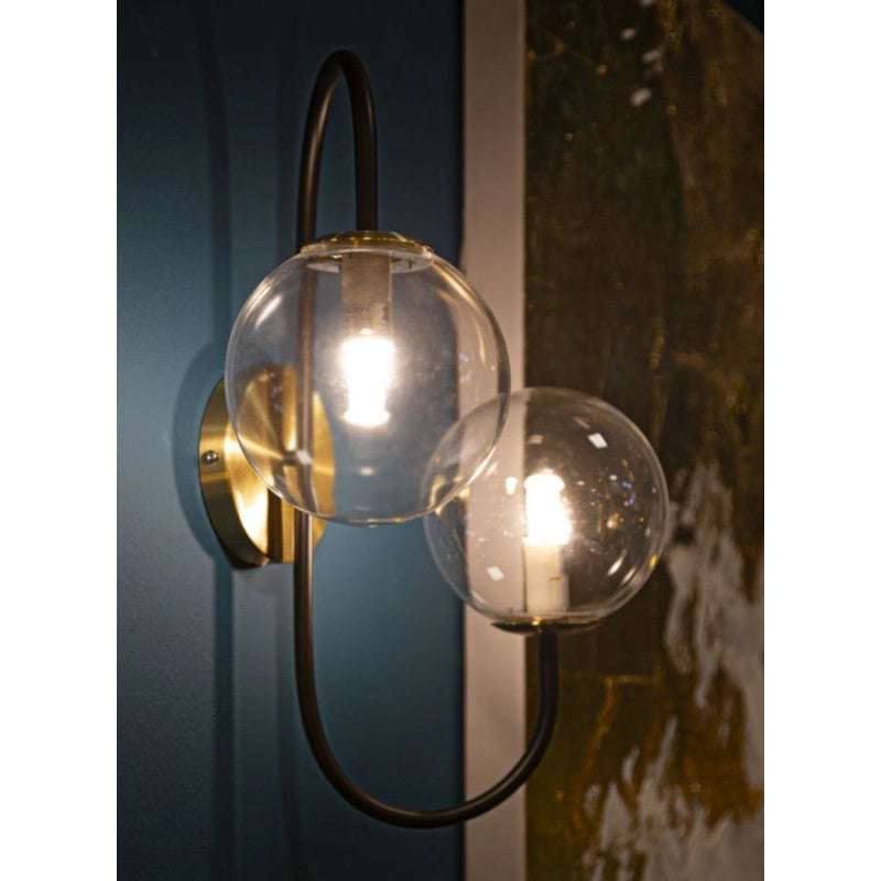 Lampadelle A Da Muro Iron Black cm 36x24x45