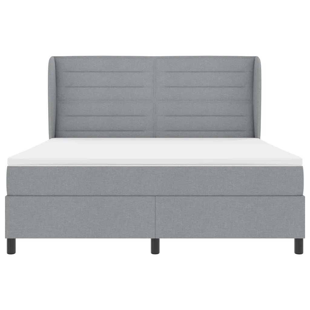 Letto a molle con materasso Grigio chiaro 180 x 200 cm Tessuto 3340515
