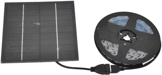 Strisce di illuminazione per piante - Lampada LED alimentata da energia solare - Rapida dispersione del calore - 3m - Utilizzo esterno ed interno - Per giardino e serra
