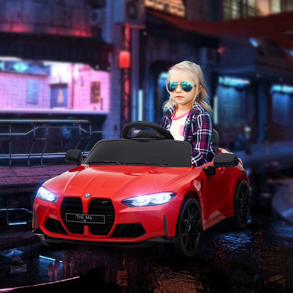 Auto Elettrica per Bambini BMW M4 ¨C Xylo ¨C Con Suoni, Luci e Telecomando, Rosso, 3-5 Anni