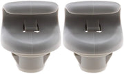 Clip per zonneklep 2 pezzi - Compatibile con Qashqai/Juke/Tiida/X-trail - Plastica - Grigio - Sostituisce 96409BC402/96409EA00A/96409CG000 - Clip per interno