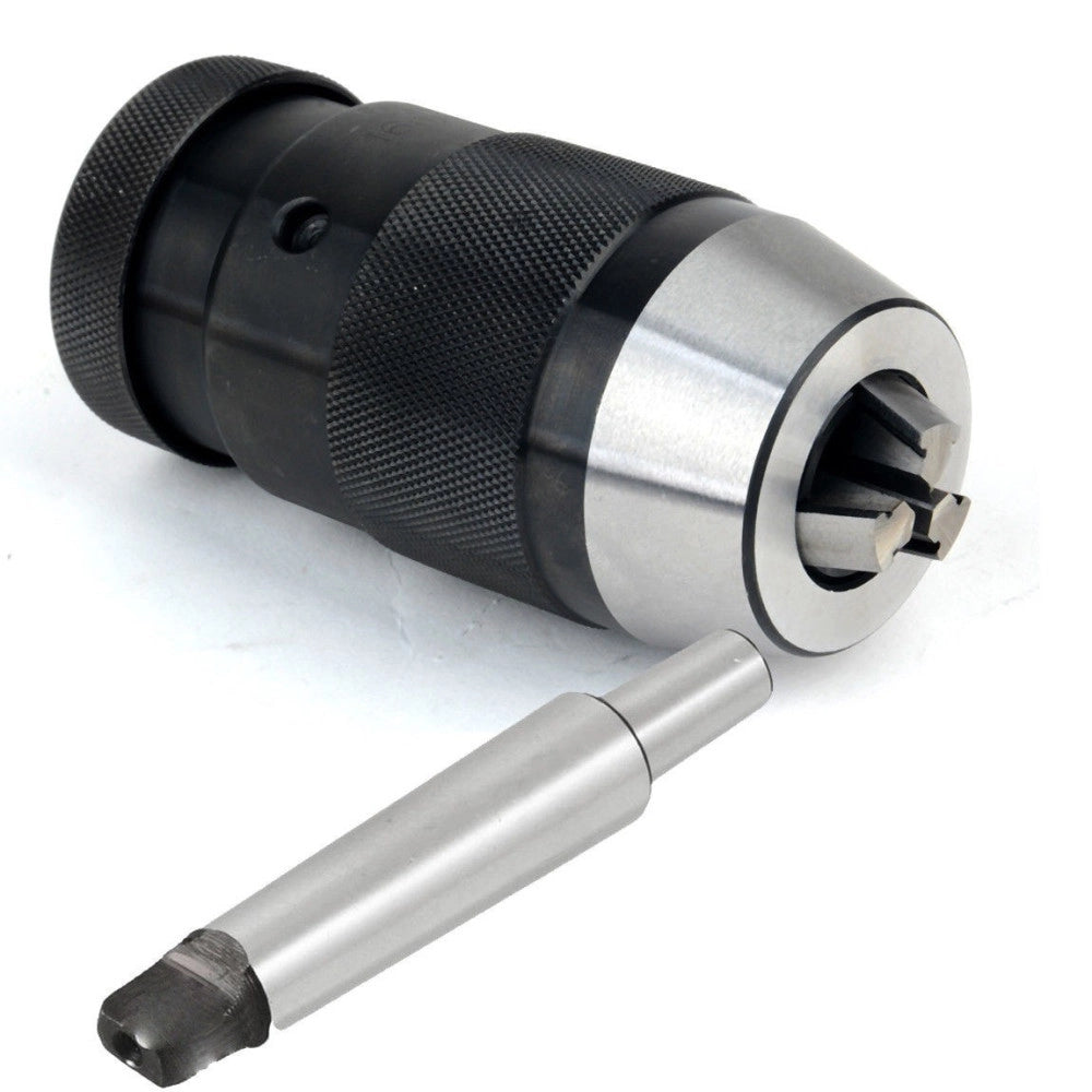 Trade Shop - Mandrino Autoserrante Per Tornio Trapano A Colonna 1-10mm Attacco B12 + Mt2 -