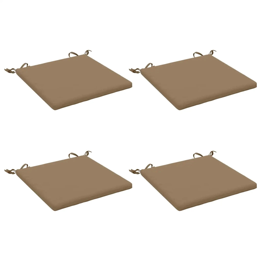 Cuscini per Sedia in 4 Pezzi SOEST 4 pz 100% Poliestere Tortora 944437