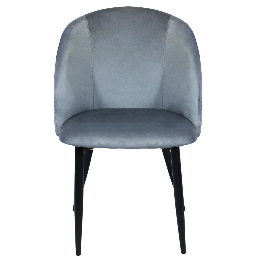 Poltrona per Sala da Pranzo in Velluto Metallo cm 50x46x83 - TIGER