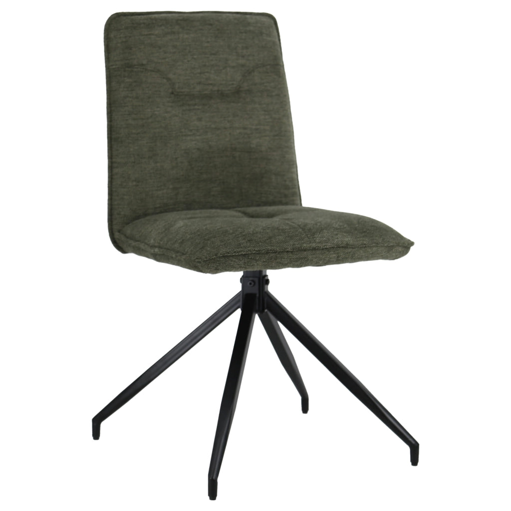 Set di 2 sedie in tessuto verde AREN