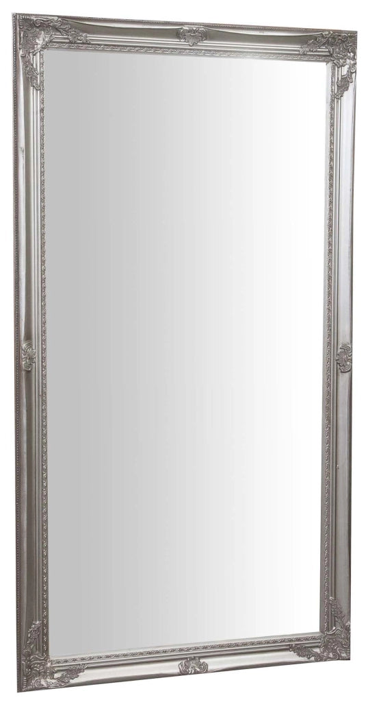 Biscottini Specchiera da appendere verticale/orizzontale L72xPR3xH132 cm finitura argento anticato.