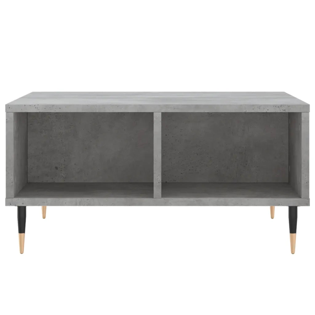 Tavolino da Salotto Grigio Cemento 60x60x30cm Legno Multistrato 827032