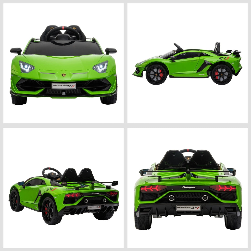 Macchina Elettrica per Bambini 12V con Licenza Lamborghini Aventador Verde