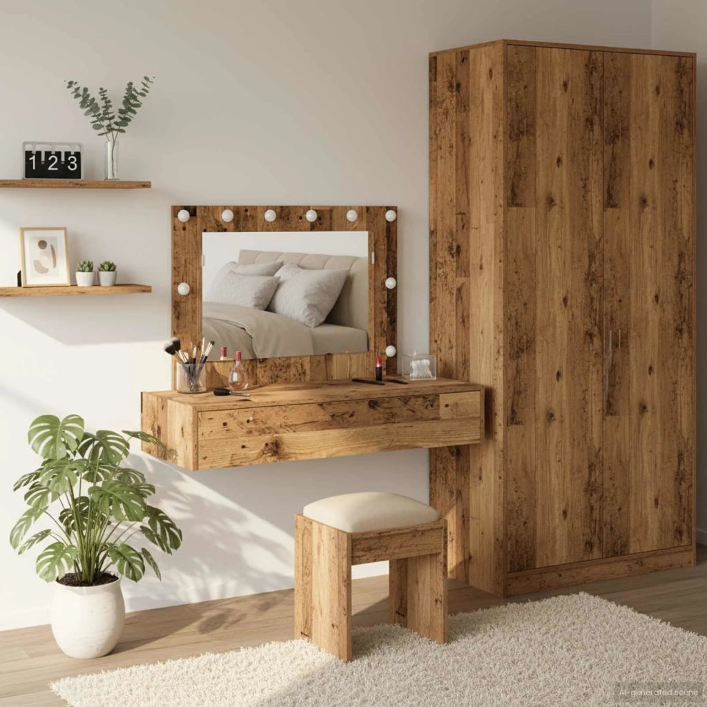 Toeletta | Tavolo da Trucco Marrone 100 x 40 x 70 cm Legno multistrato