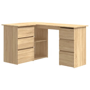 Scrivania-Scrivanie per ufficio e studio-Scrittoio Angolo Rovere Sonoma 145x100x76 cm Legno Multistrato