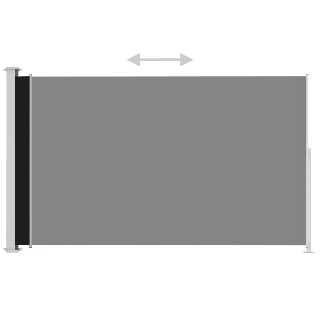 Tenda da sole laterale retrattile/schermo protettivo per patio giardino terrazza balcone 200 x 300 cm nero 02_0007354