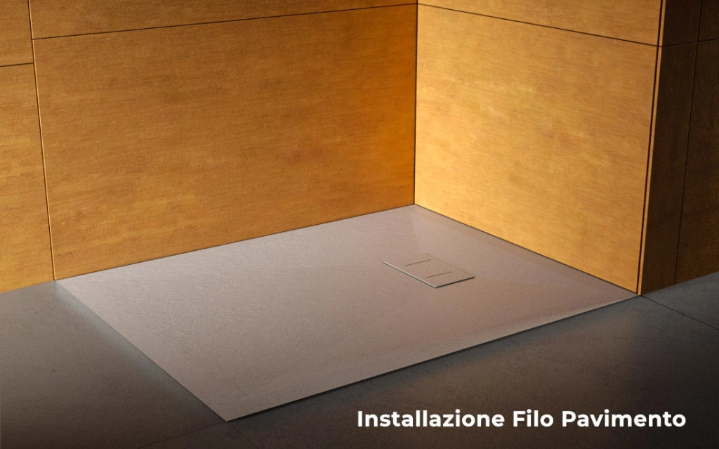 Piatto Doccia 80x140 cm Effetto Pietra Stone Grigio